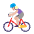 Woman Biking Flat Medium Light Emoji from Fluent Emoji Flat Set