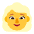 Woman Blonde Hair Flat Default Emoji from Fluent Emoji Flat Set