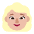 Woman Blonde Hair Flat Medium Light Emoji from Fluent Emoji Flat Set