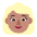 Woman Blonde Hair Flat Medium Emoji from Fluent Emoji Flat Set