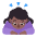 Woman Bowing Flat Medium Dark Emoji from Fluent Emoji Flat Set