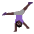 Woman Cartwheeling Flat Dark Emoji from Fluent Emoji Flat Set