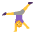Woman Cartwheeling Flat Default Emoji from Fluent Emoji Flat Set