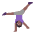 Woman Cartwheeling Flat Medium Dark Emoji from Fluent Emoji Flat Set