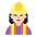 Woman Construction Worker Flat Light Emoji from Fluent Emoji Flat Set