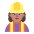 Woman Construction Worker Flat Medium Emoji from Fluent Emoji Flat Set