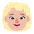 Woman Curly Hair Flat Medium Light Emoji from Fluent Emoji Flat Set