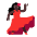 Woman Dancing Flat Dark Emoji from Fluent Emoji Flat Set