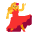 Woman Dancing Flat Default Emoji from Fluent Emoji Flat Set