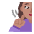 Woman Deaf Flat Medium Emoji from Fluent Emoji Flat Set