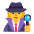 Woman Detective Flat Default Emoji from Fluent Emoji Flat Set