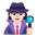 Woman Detective Flat Light Emoji from Fluent Emoji Flat Set