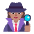 Woman Detective Flat Medium Emoji from Fluent Emoji Flat Set