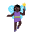 Woman Fairy Flat Dark Emoji from Fluent Emoji Flat Set