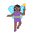 Woman Fairy Flat Medium Dark Emoji from Fluent Emoji Flat Set