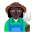 Woman Farmer Flat Dark Emoji from Fluent Emoji Flat Set