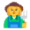 Woman Farmer Flat Default Emoji from Fluent Emoji Flat Set