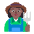 Woman Farmer Flat Medium Dark Emoji from Fluent Emoji Flat Set