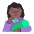 Woman Feeding Baby Flat Medium Dark Emoji from Fluent Emoji Flat Set