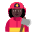 Woman Firefighter Flat Dark Emoji from Fluent Emoji Flat Set