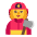 Woman Firefighter Flat Default Emoji from Fluent Emoji Flat Set