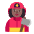 Woman Firefighter Flat Medium Dark Emoji from Fluent Emoji Flat Set