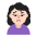 Woman Frowning Flat Light Emoji from Fluent Emoji Flat Set