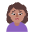 Woman Frowning Flat Medium Emoji from Fluent Emoji Flat Set