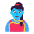 Woman Genie Flat Emoji from Fluent Emoji Flat Set