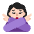 Woman Gesturing No Flat Light Emoji from Fluent Emoji Flat Set