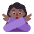 Woman Gesturing No Flat Medium Dark Emoji from Fluent Emoji Flat Set