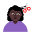 Woman Getting Haircut Flat Dark Emoji from Fluent Emoji Flat Set