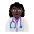 Woman Health Worker Flat Dark Emoji from Fluent Emoji Flat Set