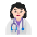 Woman Health Worker Flat Light Emoji from Fluent Emoji Flat Set