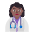Woman Health Worker Flat Medium Dark Emoji from Fluent Emoji Flat Set