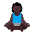 Woman In Lotus Position Flat Dark Emoji from Fluent Emoji Flat Set