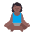 Woman In Lotus Position Flat Medium Dark Emoji from Fluent Emoji Flat Set