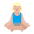 Woman In Lotus Position Flat Medium Light Emoji from Fluent Emoji Flat Set