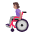 Woman In Manual Wheelchair Flat Medium Emoji from Fluent Emoji Flat Set