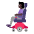 Woman In Motorized Wheelchair Flat Dark Emoji from Fluent Emoji Flat Set