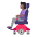 Woman In Motorized Wheelchair Flat Medium Dark Emoji from Fluent Emoji Flat Set