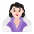 Woman In Steamy Room Flat Light Emoji from Fluent Emoji Flat Set
