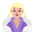Woman In Steamy Room Flat Medium Light Emoji from Fluent Emoji Flat Set