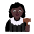 Woman Judge Flat Dark Emoji from Fluent Emoji Flat Set