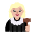 Woman Judge Flat Medium Light Emoji from Fluent Emoji Flat Set