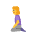 Woman Kneeling Flat Default Emoji from Fluent Emoji Flat Set