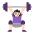 Woman Lifting Weights Flat Light Emoji from Fluent Emoji Flat Set