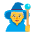 Woman Mage Flat Default Emoji from Fluent Emoji Flat Set