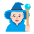 Woman Mage Flat Light Emoji from Fluent Emoji Flat Set