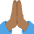 Folded Hands Medium Dark Skin Tone Emoji from Twemoji Set